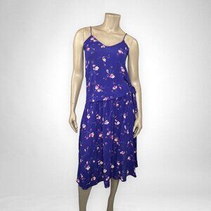 Vintage SAKS FIFTH AVENUE 7 Floral Purple Skirt Set 2 piece Junior‎